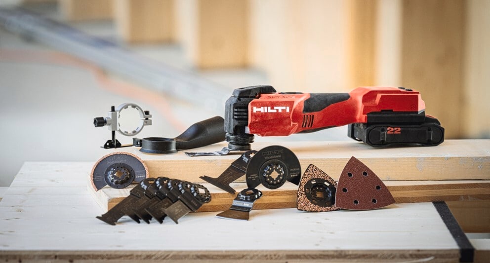 Hilti SMT 6-22 tool displayed with accessories 