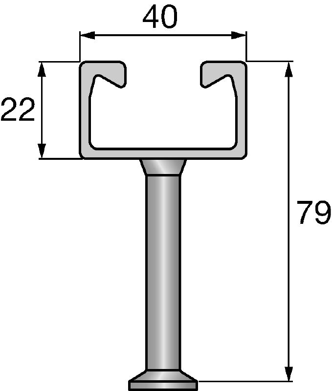 Hot-rolled HAC-C Anchor Channels Hot-rolled cast-in anchor channels in standard sizes and lengths suitable for a wide range of applications