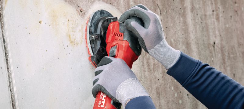 Angle grinder outlet for cement